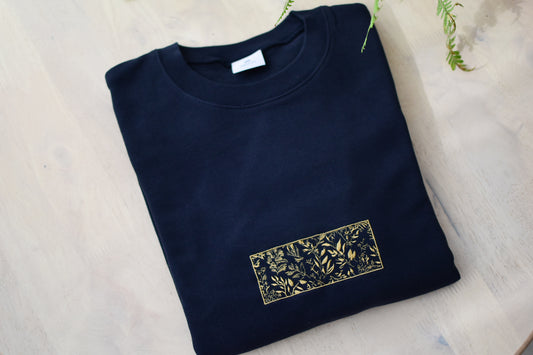 ゴールドボタニカルスウェットシャツ