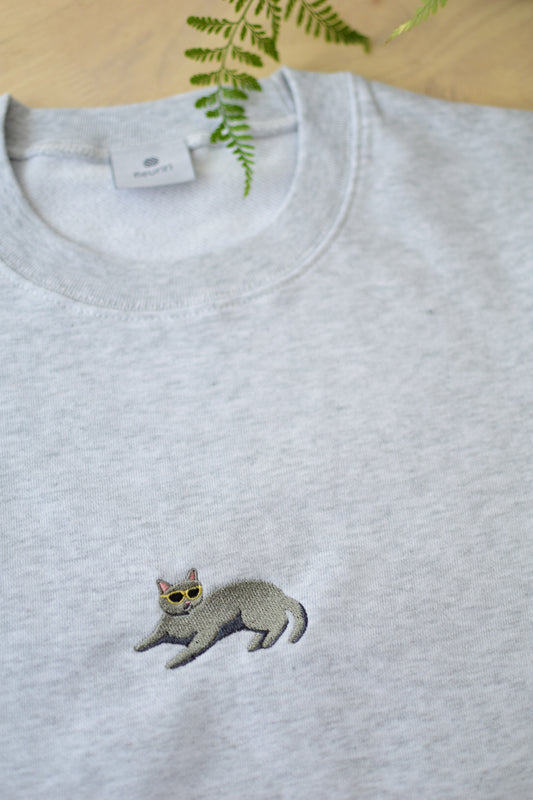 サングラスねこスウェットシャツ