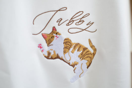 茶トラねこスウェットシャツ