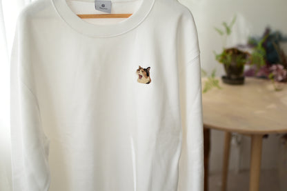 あくびねこスウェットシャツ（三毛）