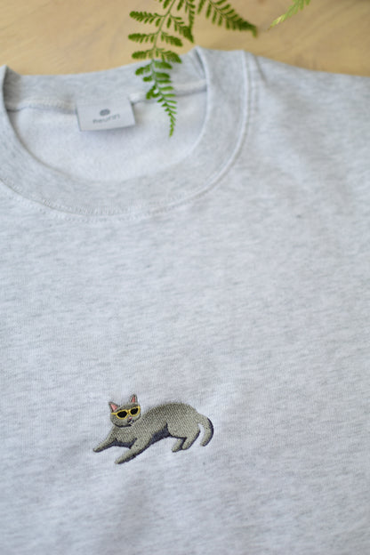 サングラスねこスウェットシャツ