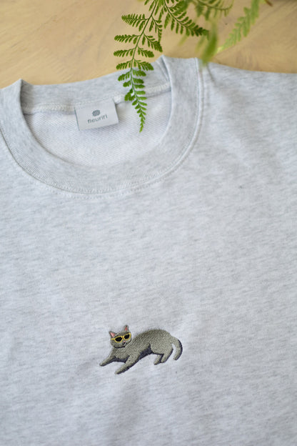 サングラスねこスウェットシャツ