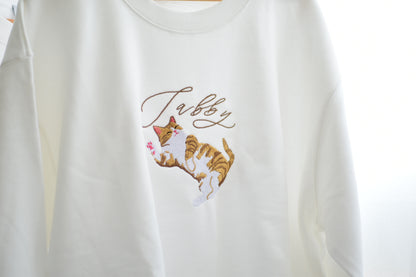 茶トラねこスウェットシャツ