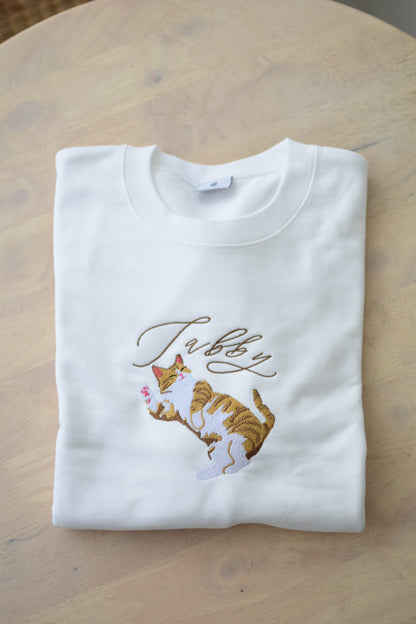 茶トラねこスウェットシャツ