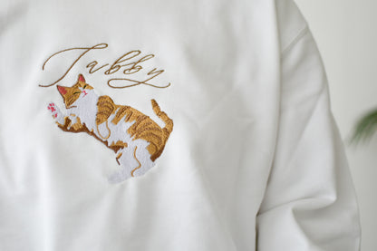 茶トラねこスウェットシャツ